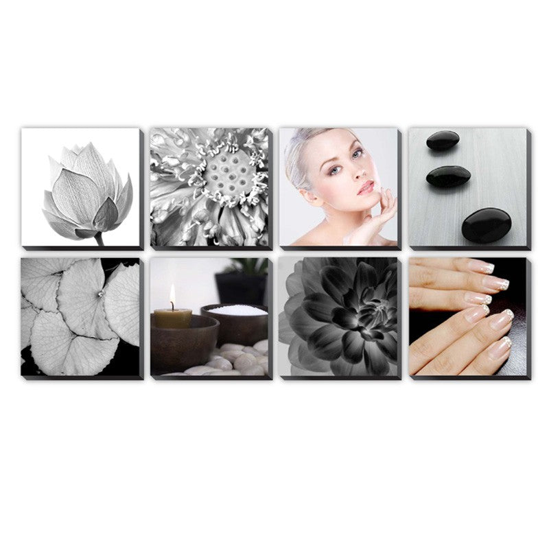 8 pcs Lotus Petals Ensemble Canvas Mural